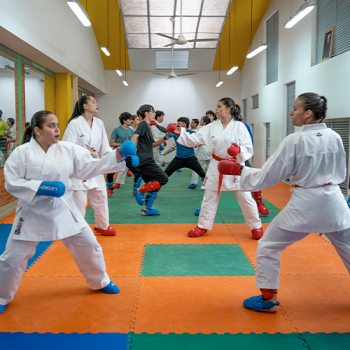 Karate Do team training.