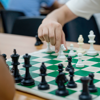 Chess players training.